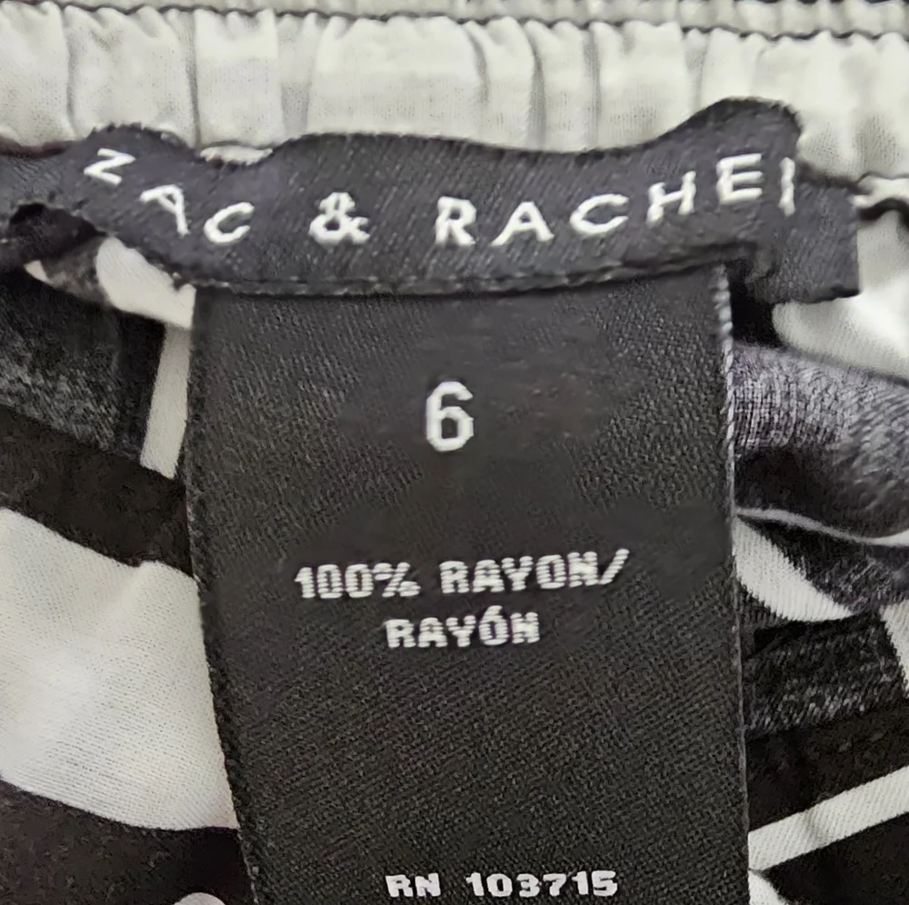 Zac & Rachel Striped Slim-Fit Pull-on Palazzo Pants Size 6 - Picture 7 of 7